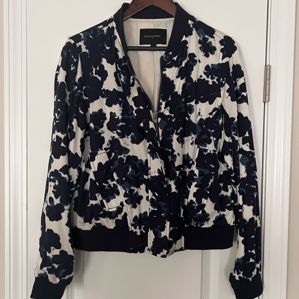 Banana Republic Floral Bomber Jacket